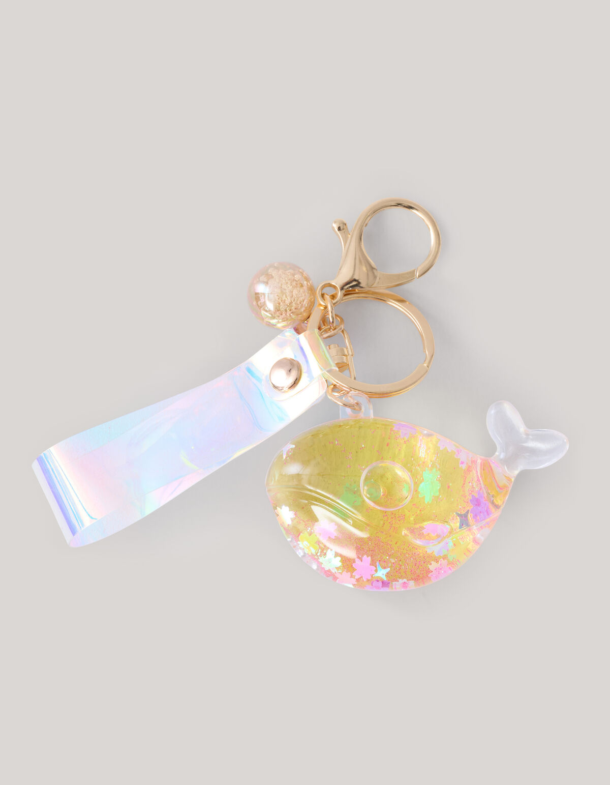 Glitter Walvis Sleutelhanger Oranje SHOEBY ACCESSOIRES