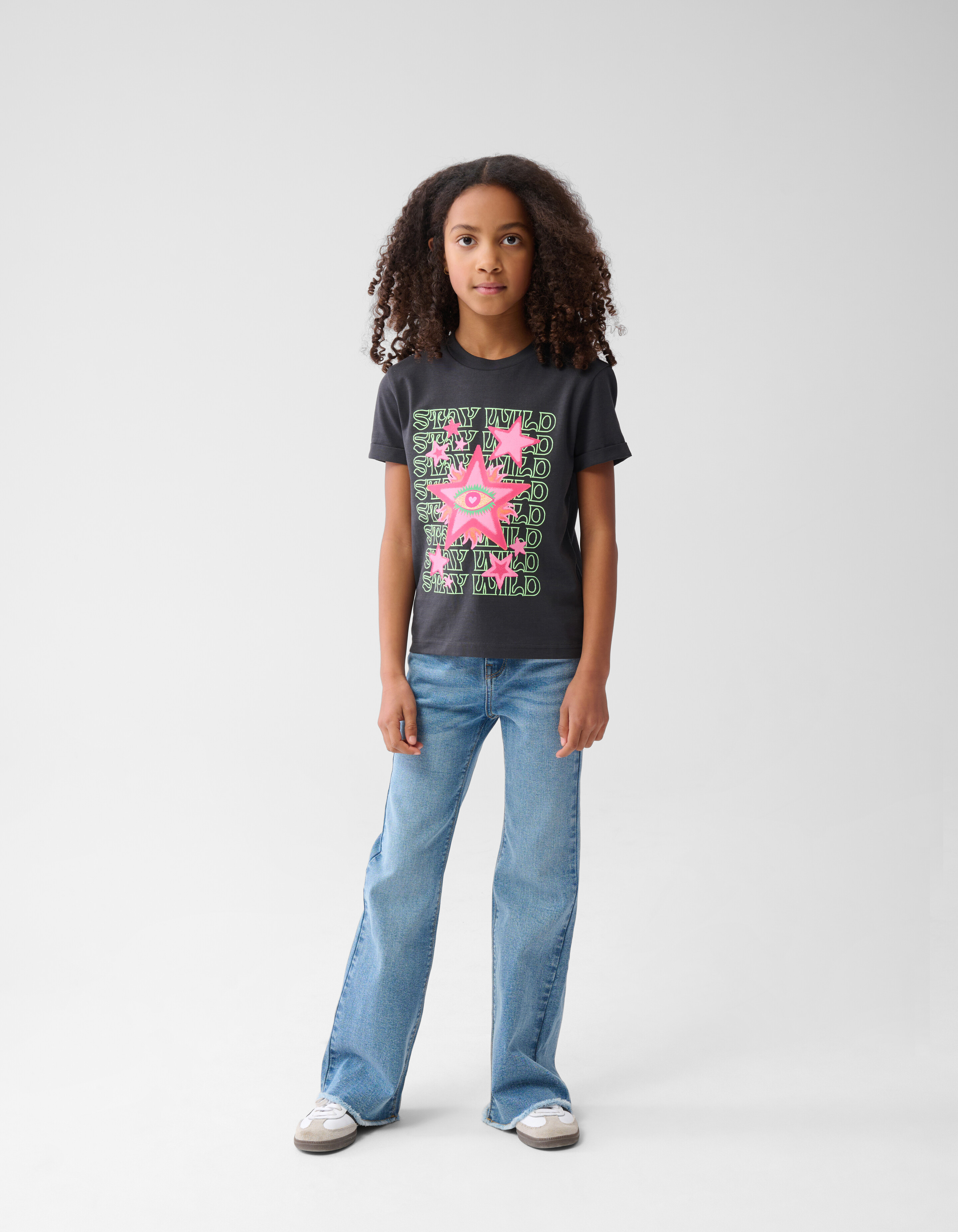 Artwork T-shirt Donkergrijs SHOEBY GIRLS