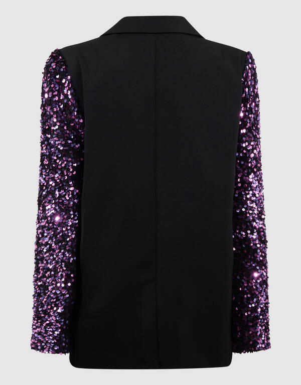 Sequin Mix Blazer Zwart/Roze SHOEBY GIRLS