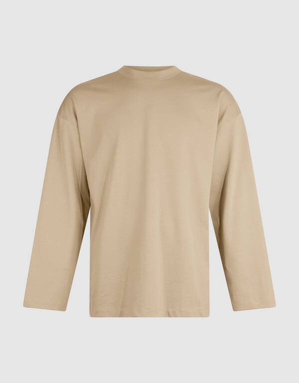 Basis Relaxed Fit Longsleeve Lichtgroen SHOEBY MEN
