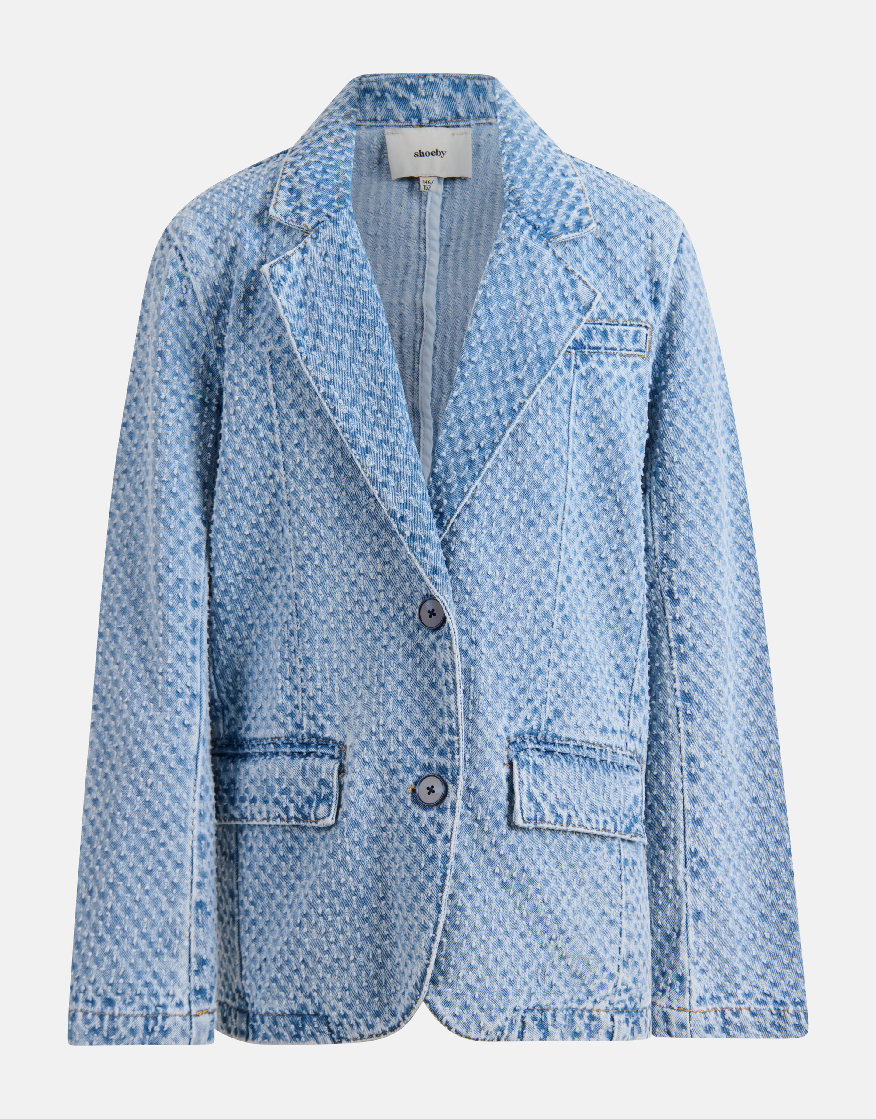 Structuur Denim Blazer Bleached SHOEBY GIRLS