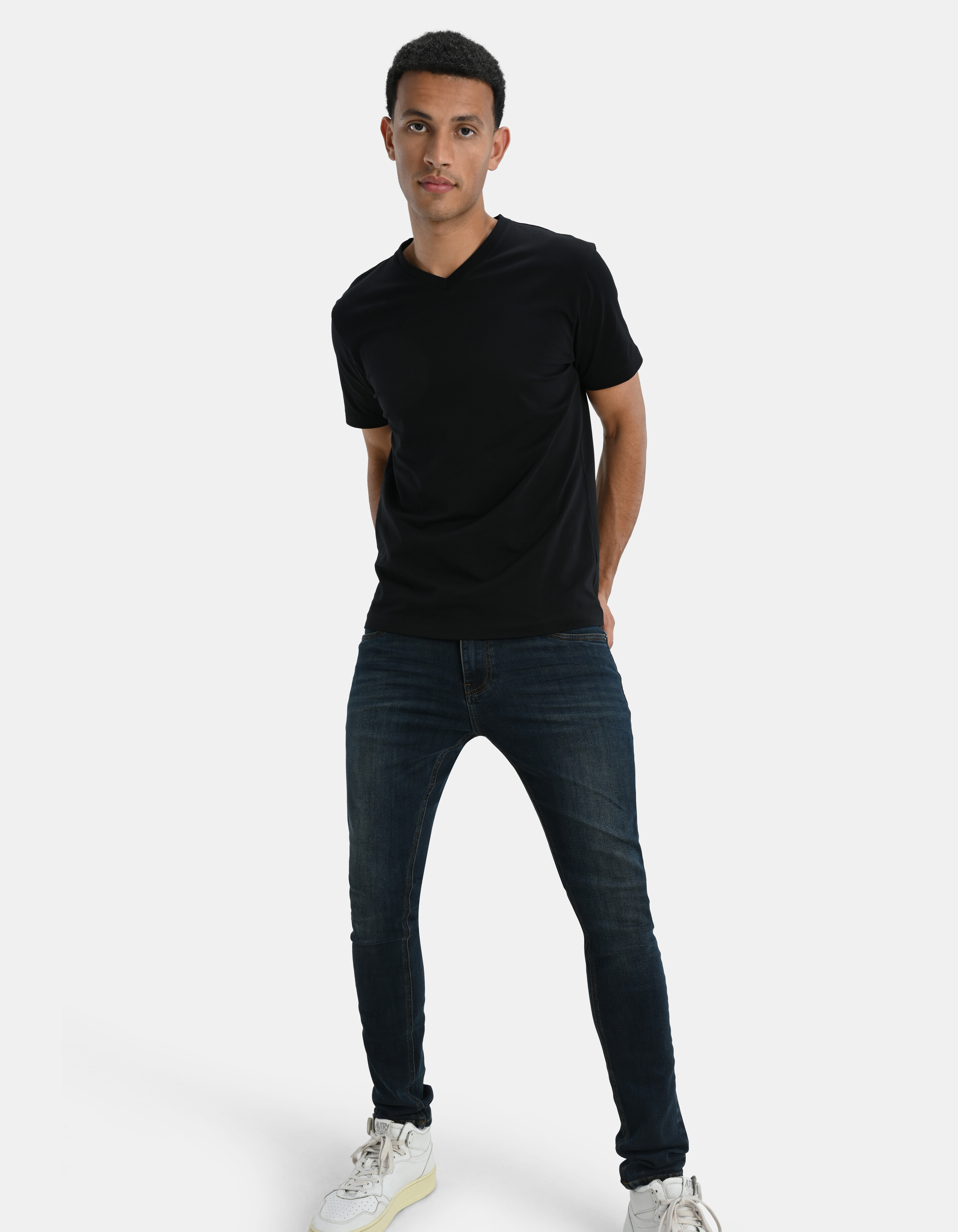 Skinny Fit Jeans Donkerblauw L34 SHOEBY MEN