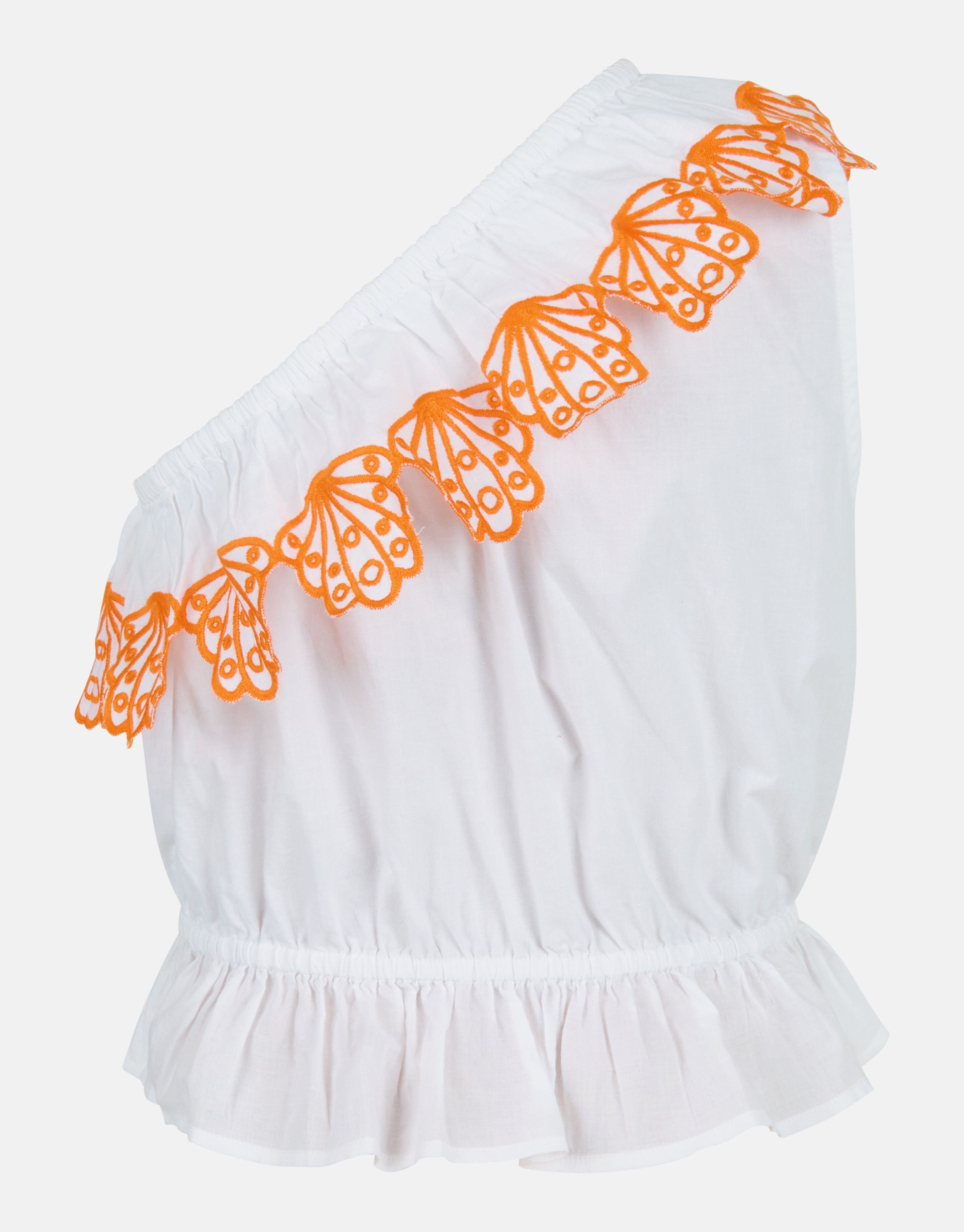 Embroidery Crop Top Wit SHOEBY GIRLS