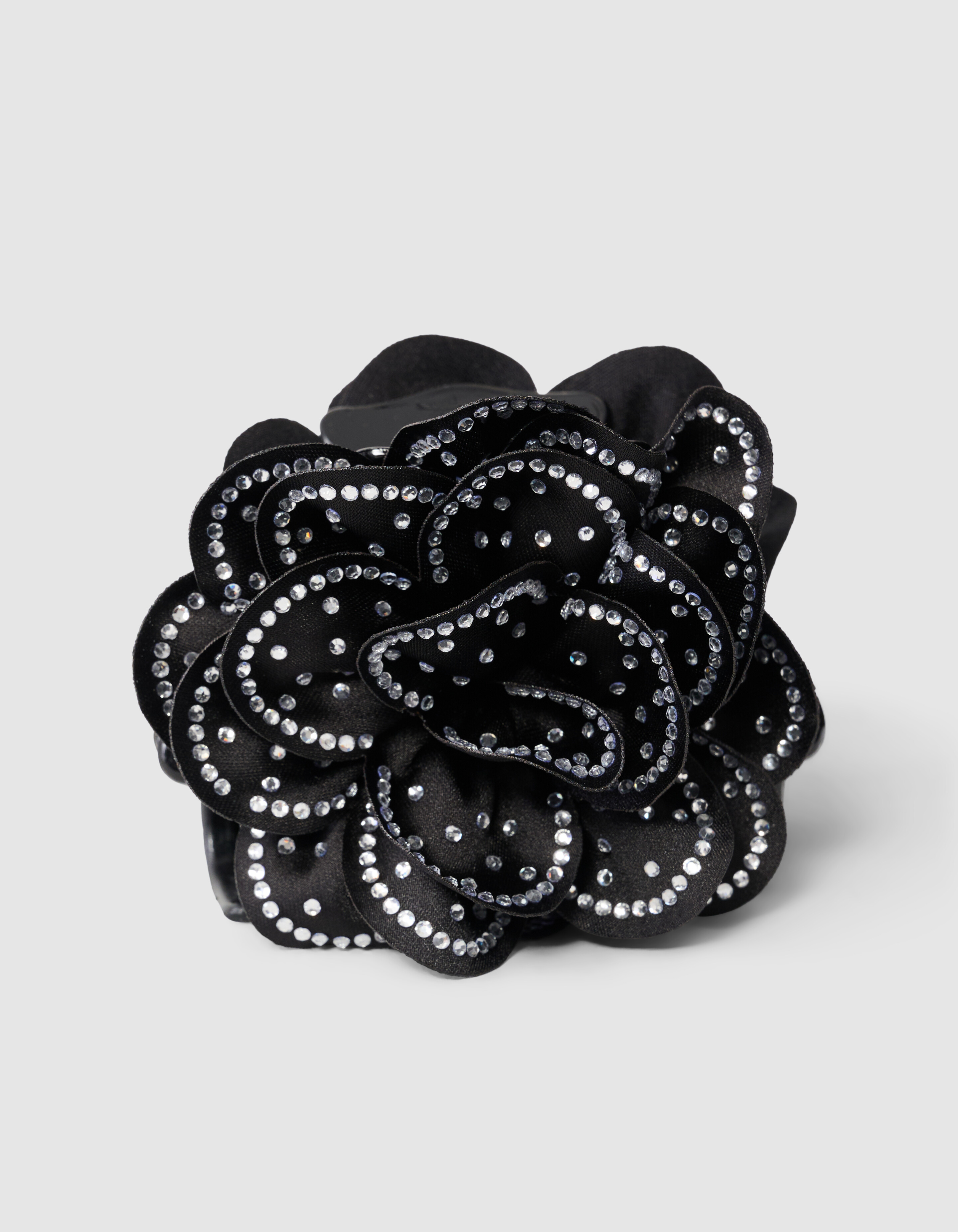 Strass Flower Haarclip Zwart SHOEBY ACCESSOIRES