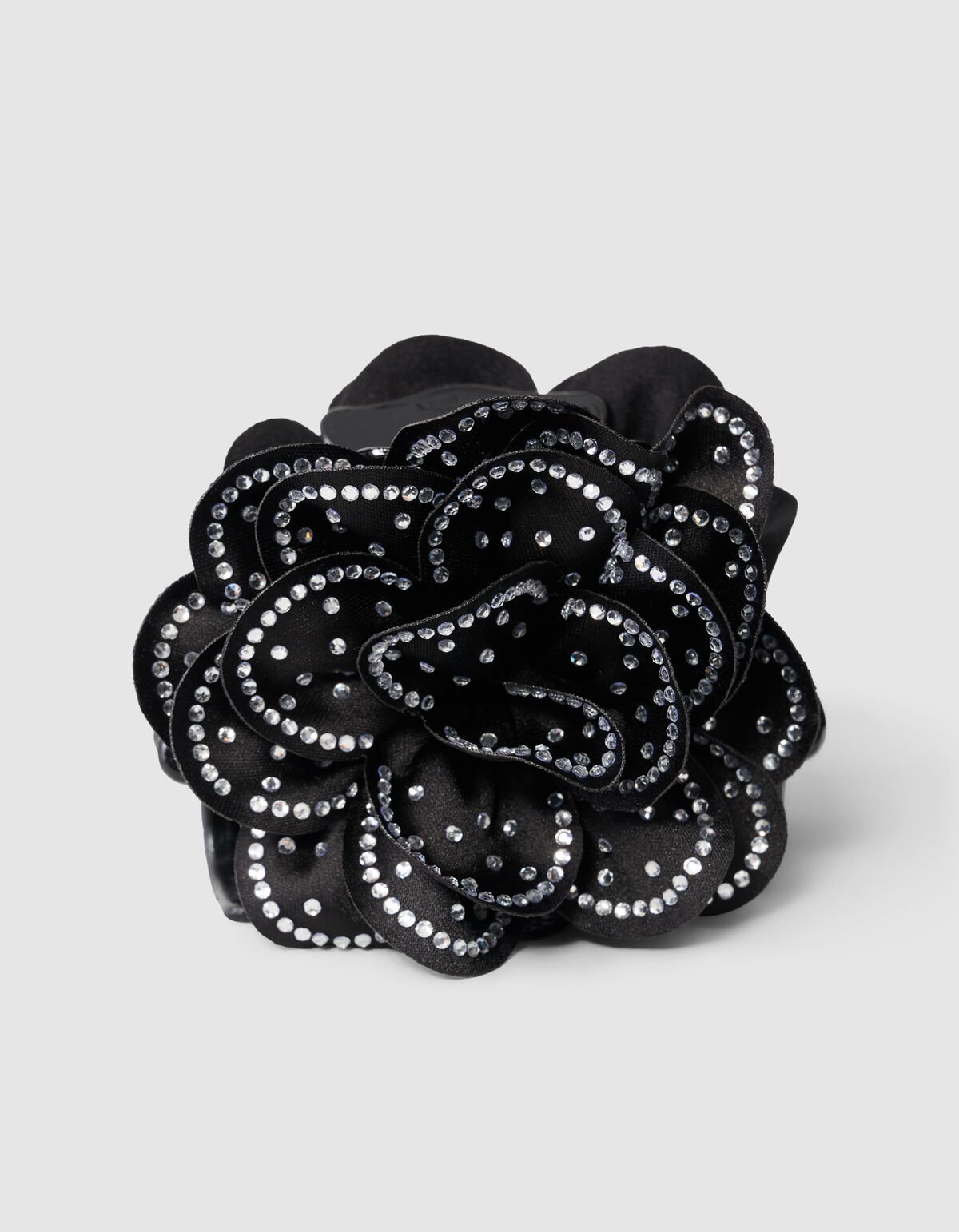 Strass Flower Haarclip Zwart SHOEBY ACCESSOIRES
