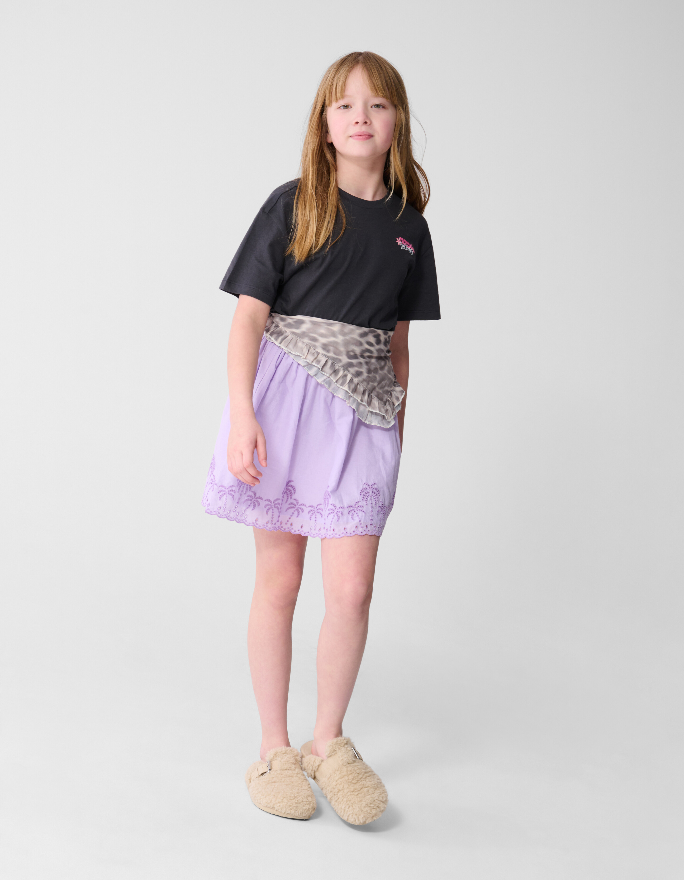 Tropez Artwork T-Shirt Donkergrijs SHOEBY GIRLS