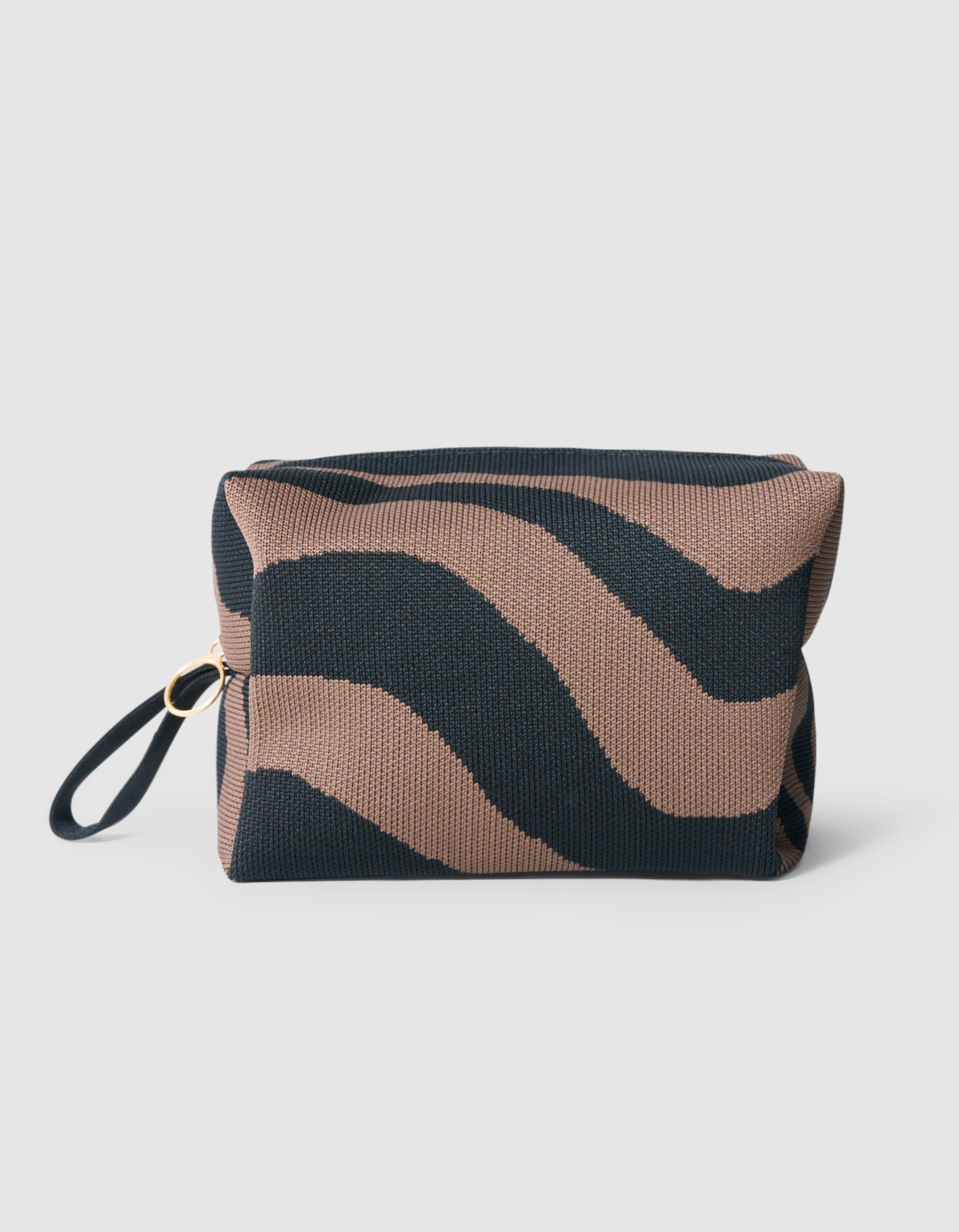Knitted Toilettas Zwart/Bruin SHOEBY ACCESSOIRES