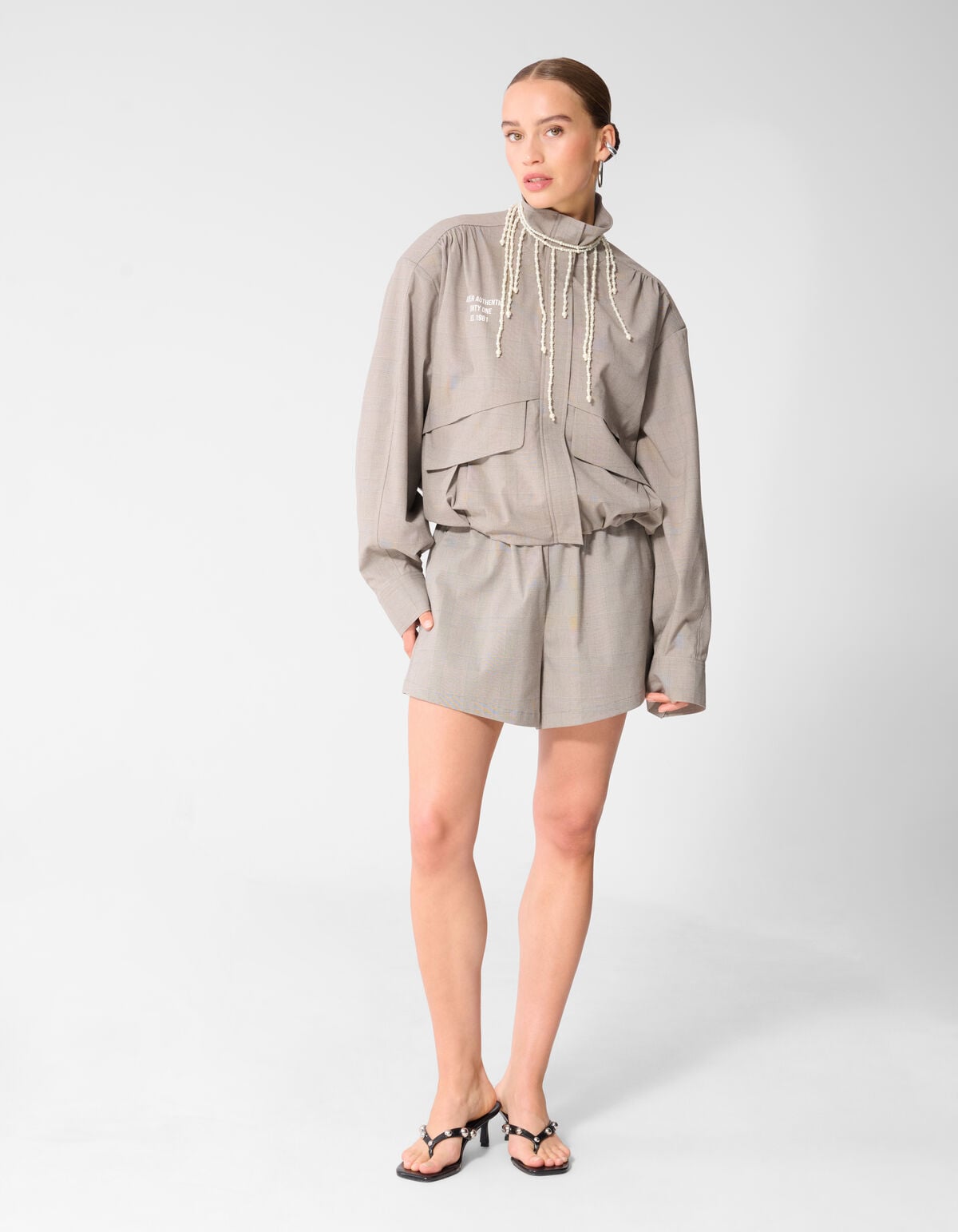 Ruiten Short Lichtgrijs SHOEBY WOMEN