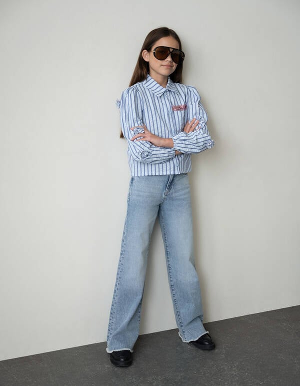 Denim Wide Leg Jeans Blauw SHOEBY GIRLS