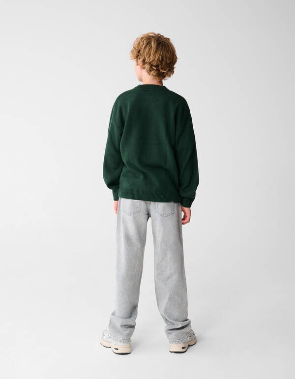 Baggy Fit Jeans Lichtgrijs SHOEBY BOYS