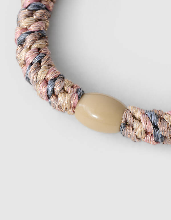 Lurex Haarelastiek Goud/Blauw SHOEBY ACCESSOIRES