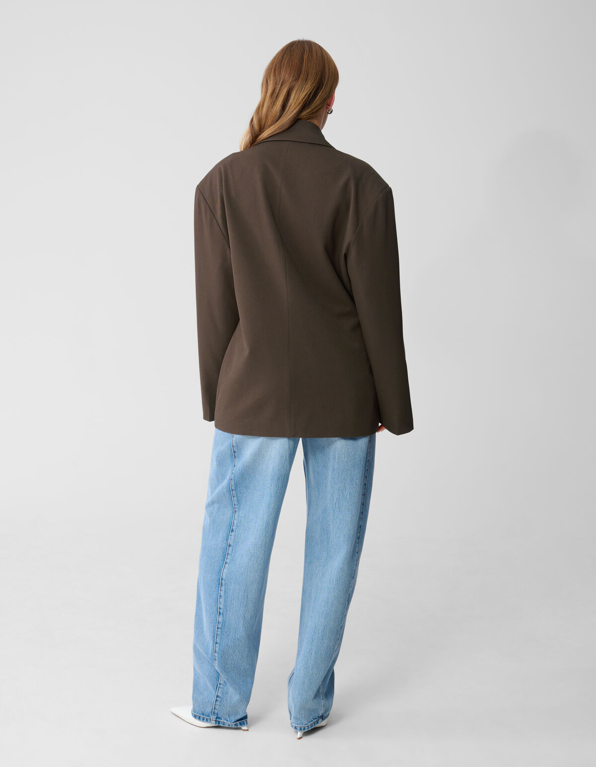 Getaillerde Blazer Donkerbruin By Monica SHOEBY WOMEN