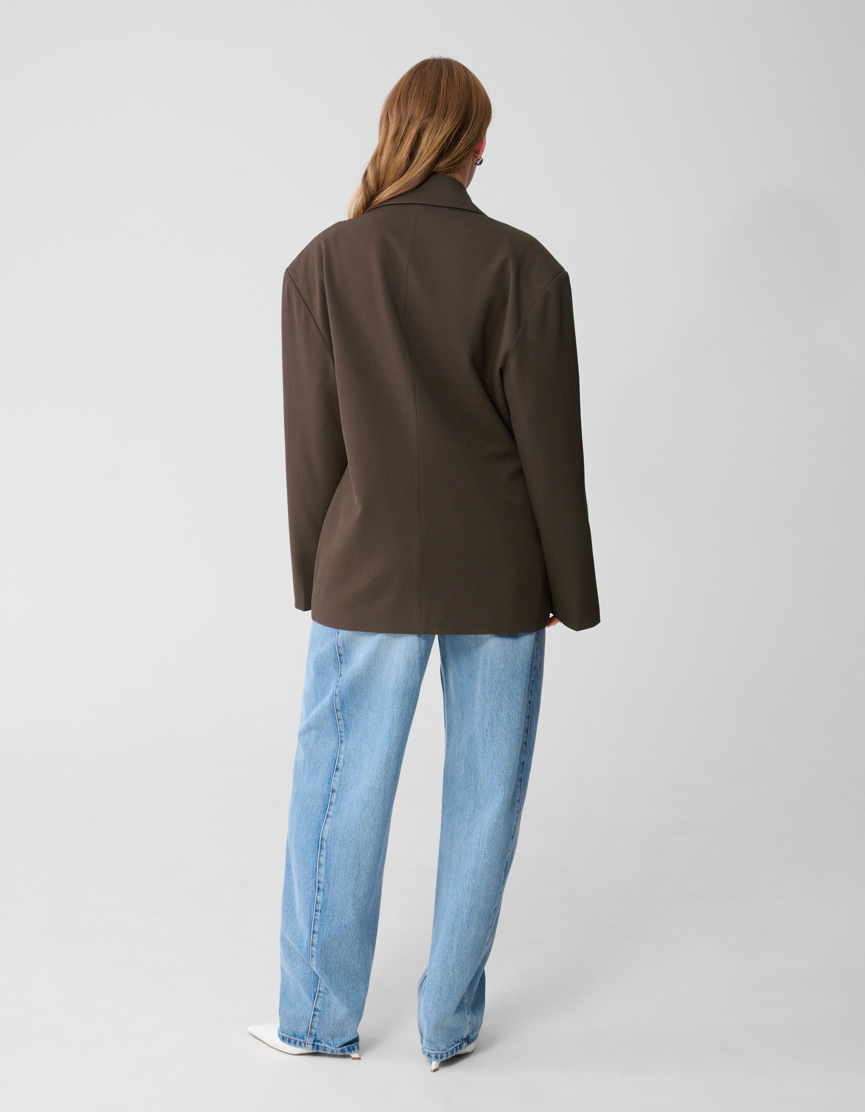 Getaillerde Blazer Donkerbruin By Monica SHOEBY WOMEN