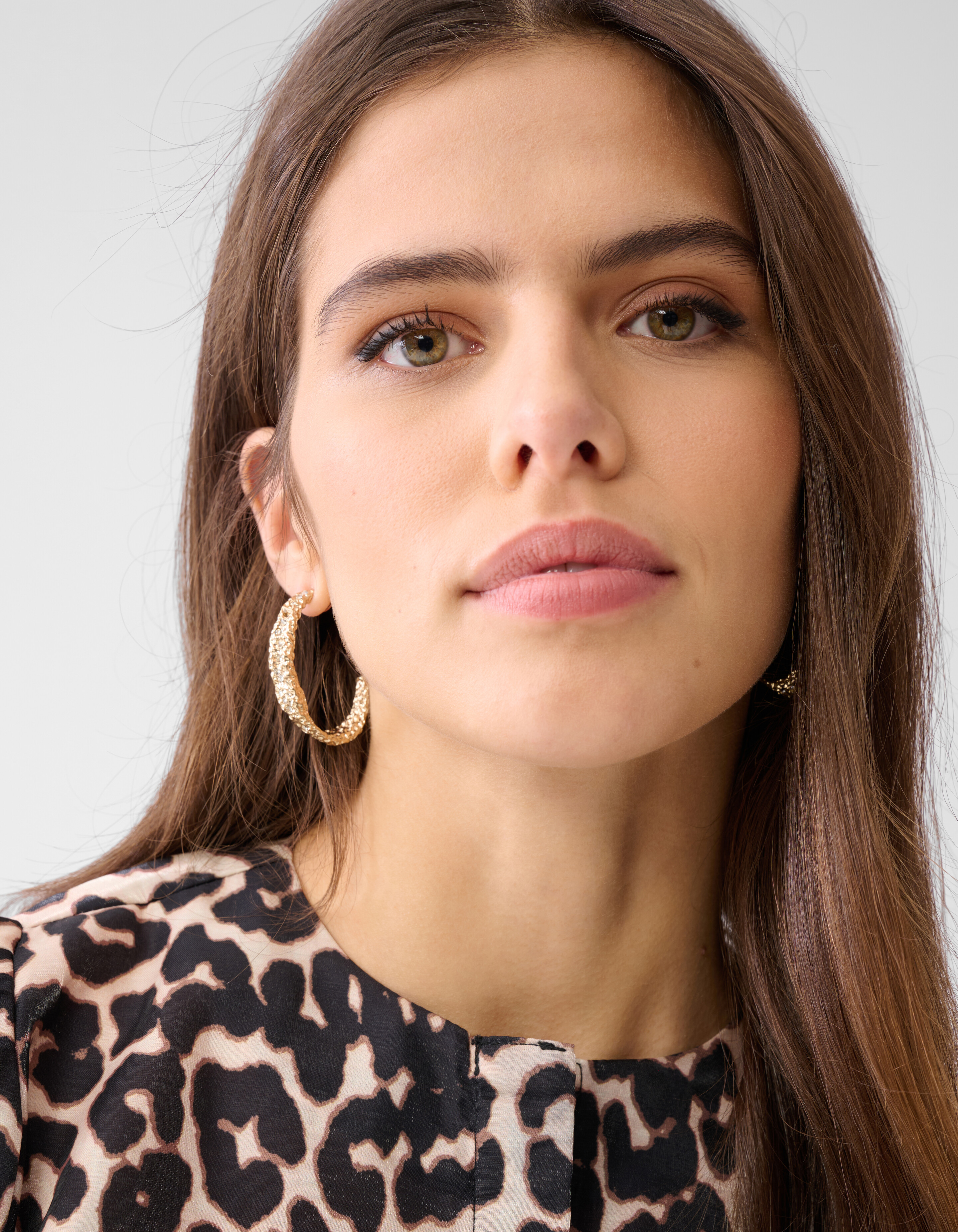 Puff Leopard Blouse Bruin SHOEBY WOMEN