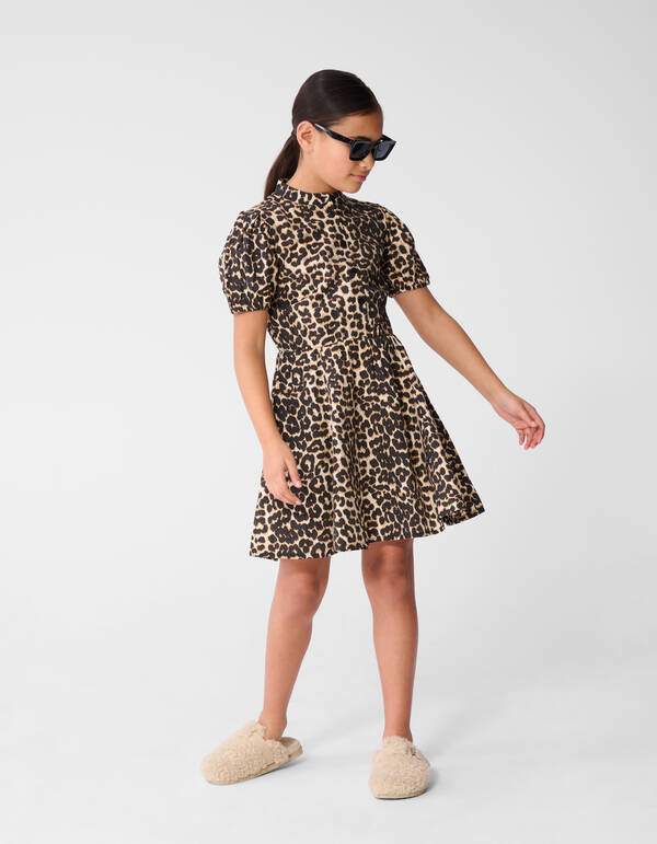 Leopard Mini Jurk Lichtbruin SHOEBY GIRLS