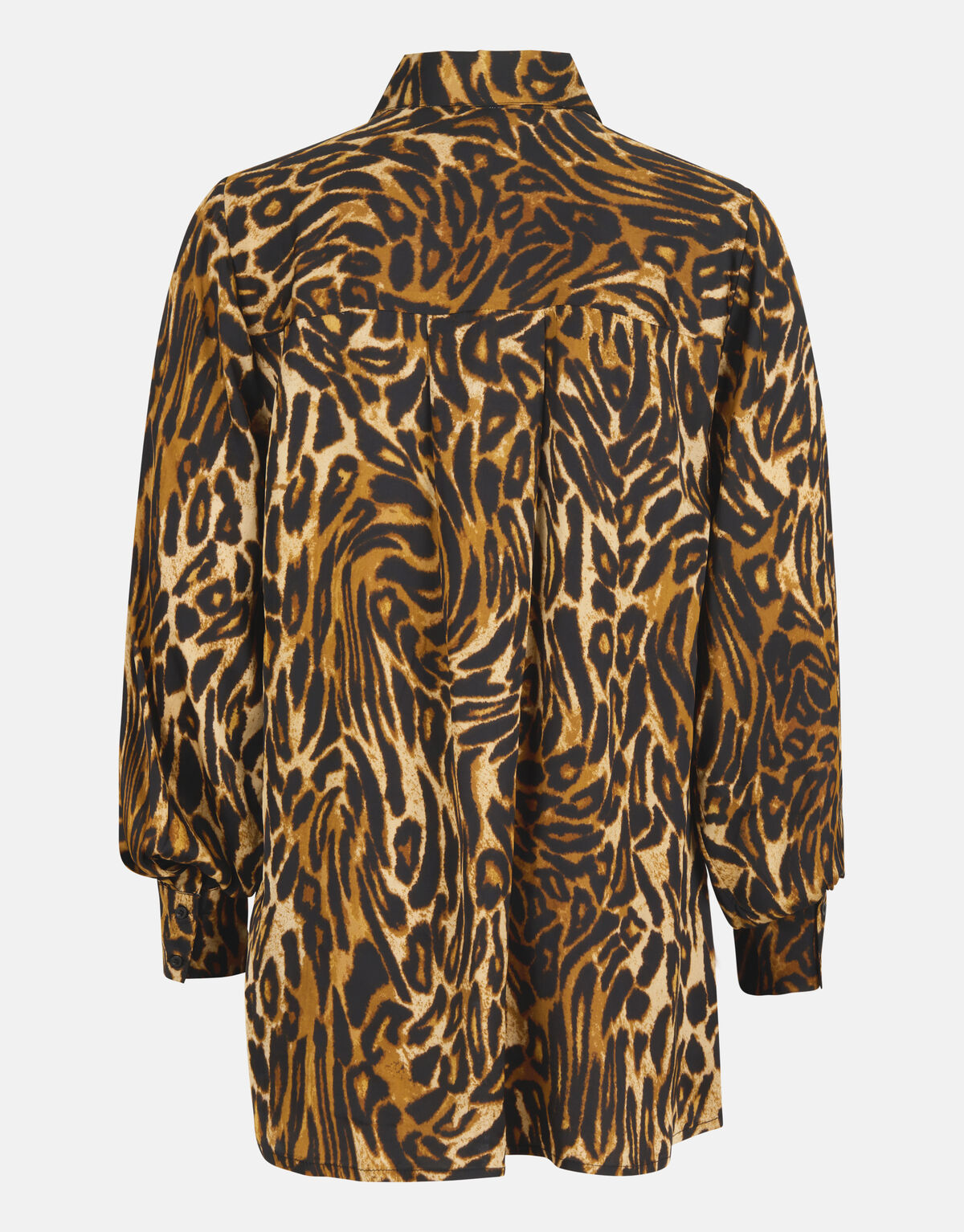 Satijnen Leopard Print Blouse Bruin SHOEBY WOMEN
