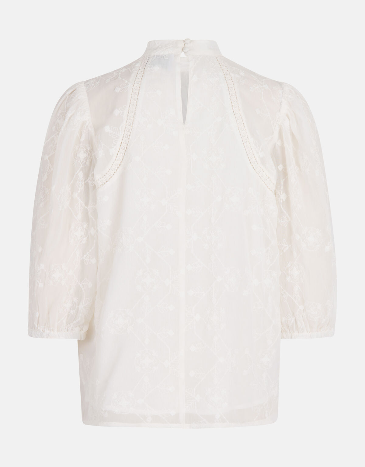 Geborduurde Tape Top Gebroken Wit SHOEBY WOMEN