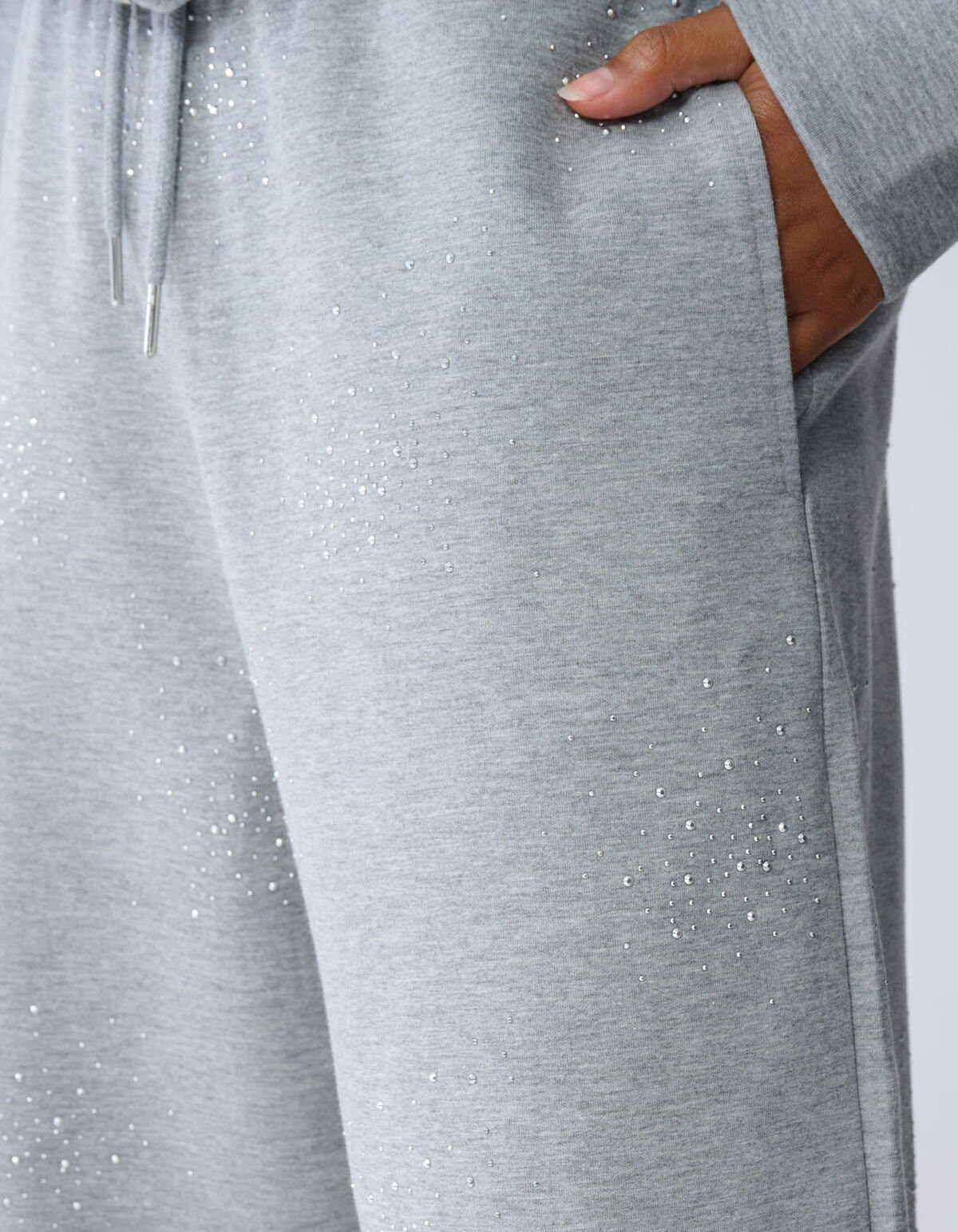 Strass Jogger Broek Lichtgrijs By Fred SHOEBY WOMEN