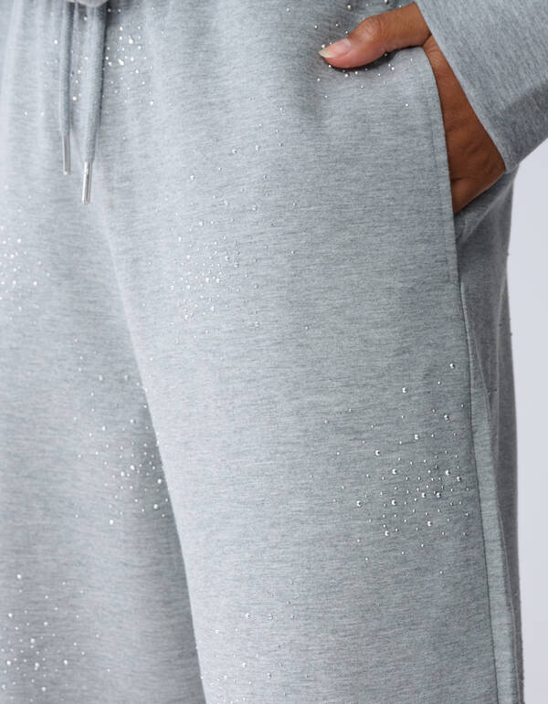 Strass Jogger Broek Lichtgrijs By Fred SHOEBY WOMEN