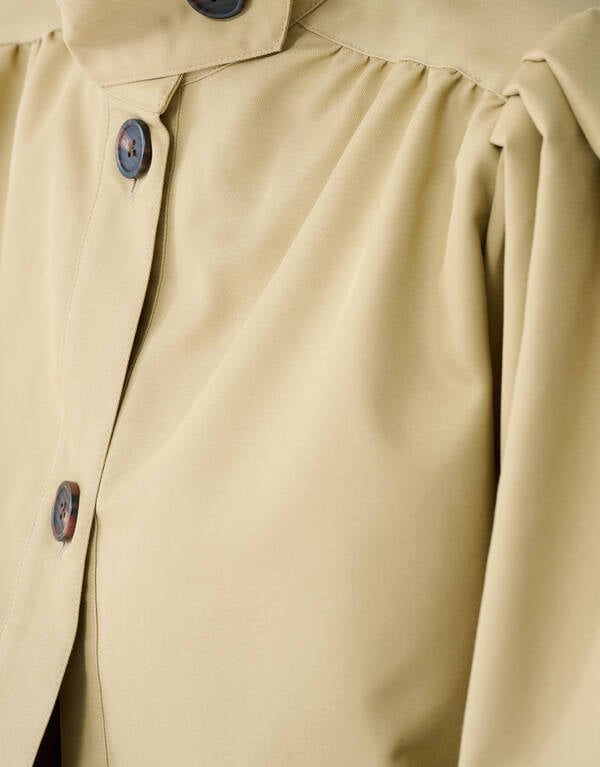 Cropped Trench Coat Lichtbruin SHOEBY WOMEN