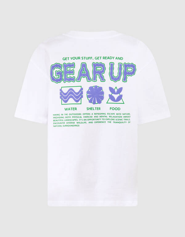 Gear Up Tekst T-shirt Wit SHOEBY BOYS