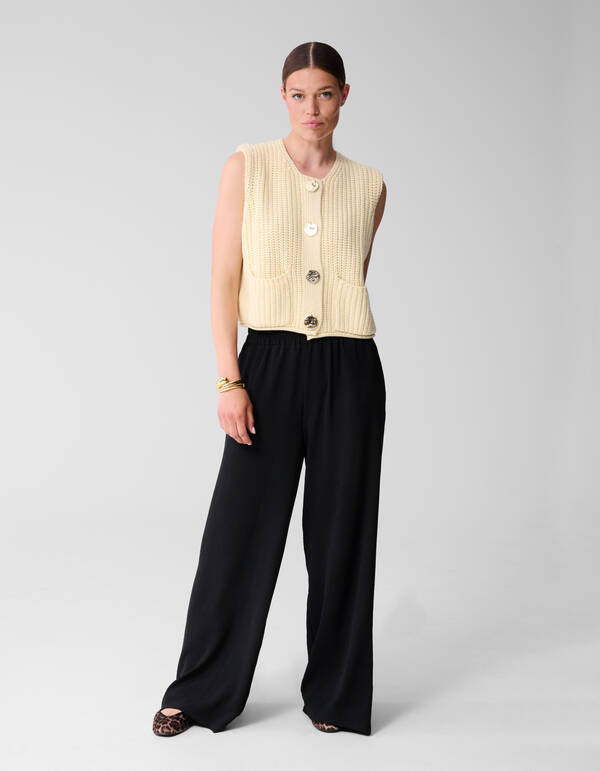 Big Button Gilet Gebroken Wit SHOEBY WOMEN