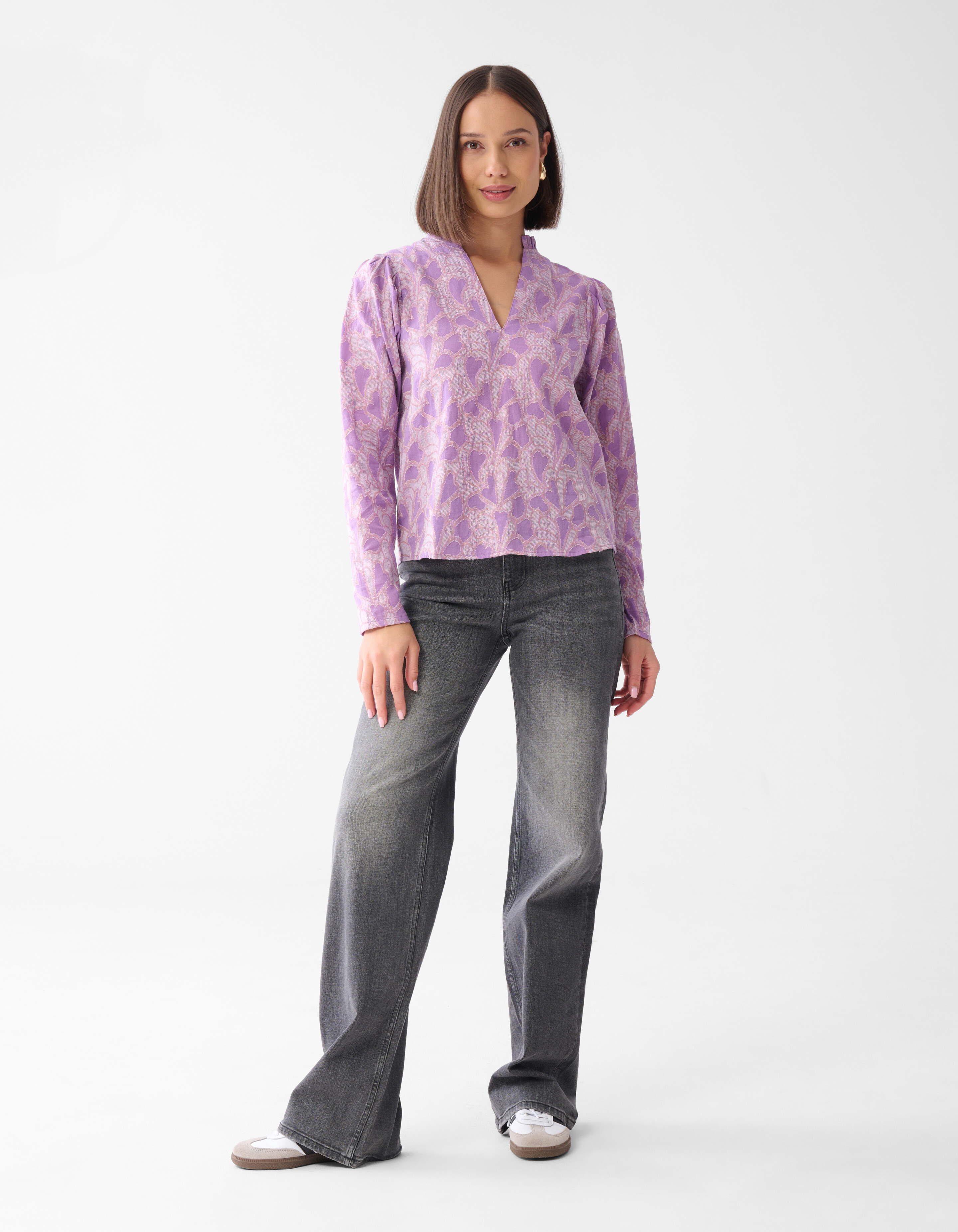 Lurex Heart Blouse Paars SHOEBY WOMEN
