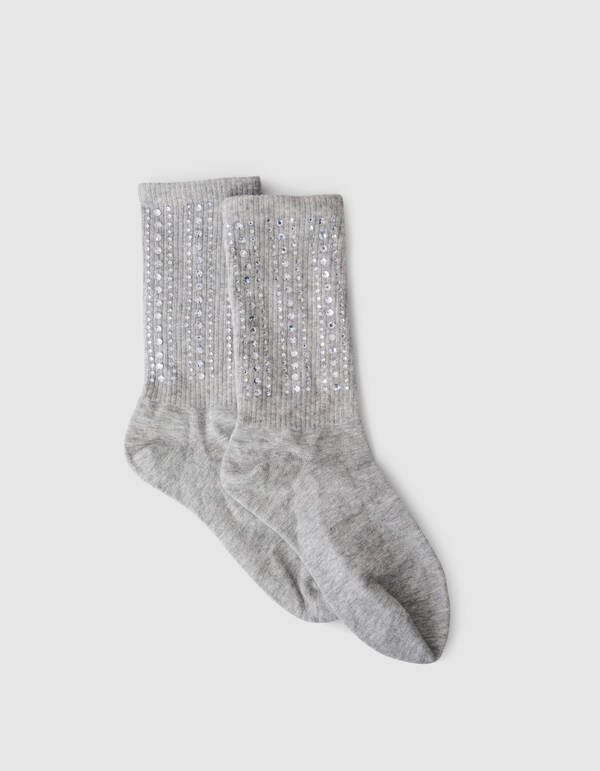 Strass Sok Lichtgrijs SHOEBY ACCESSOIRES
