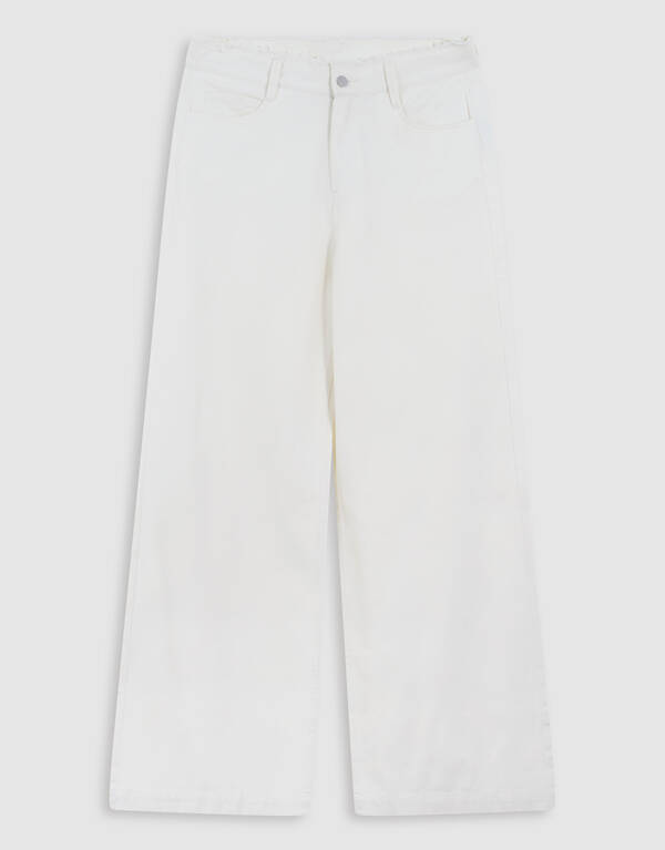 Wide Leg Fit Jeans Wit By Mieke SHOEBY WOMEN