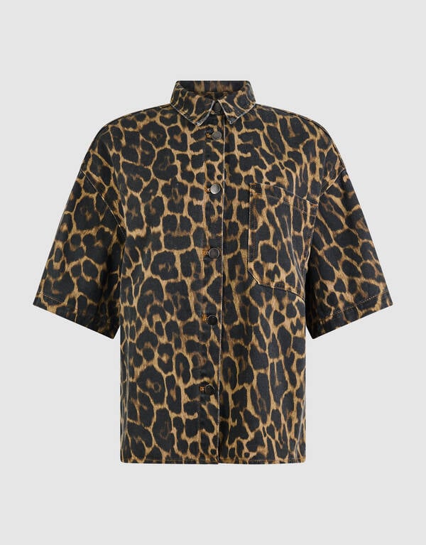 Jaguar Denim Blouse Bruin SHOEBY WOMEN