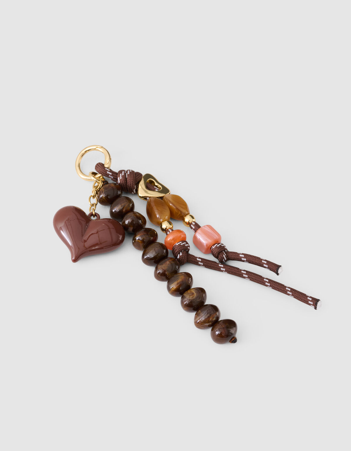 Robe Heart Bagcharm Bruin SHOEBY ACCESSOIRES