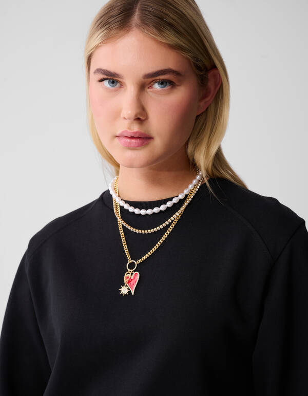 Combi Heart Ketting Goud SHOEBY ACCESSOIRES