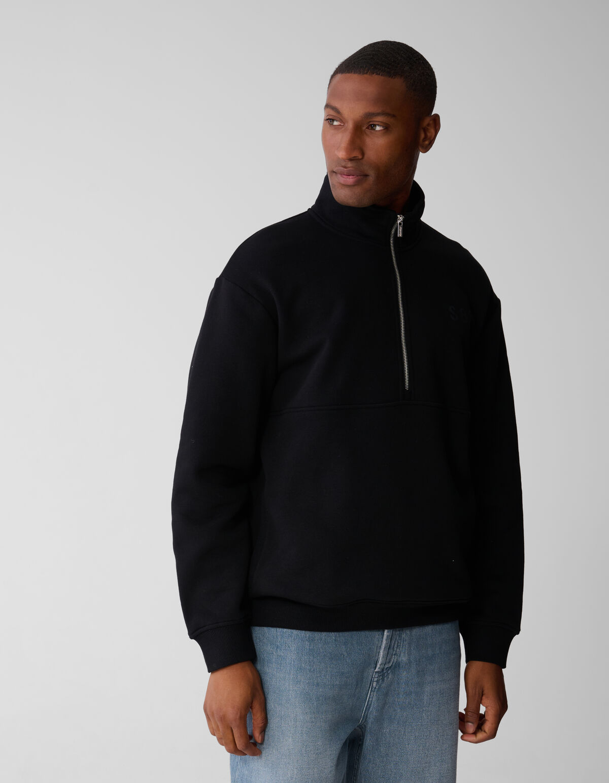 Half Zip Sweater Zwart SHOEBY MEN