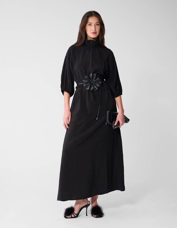 Sporty Tracksuit Maxi Jurk Zwart SHOEBY WOMEN