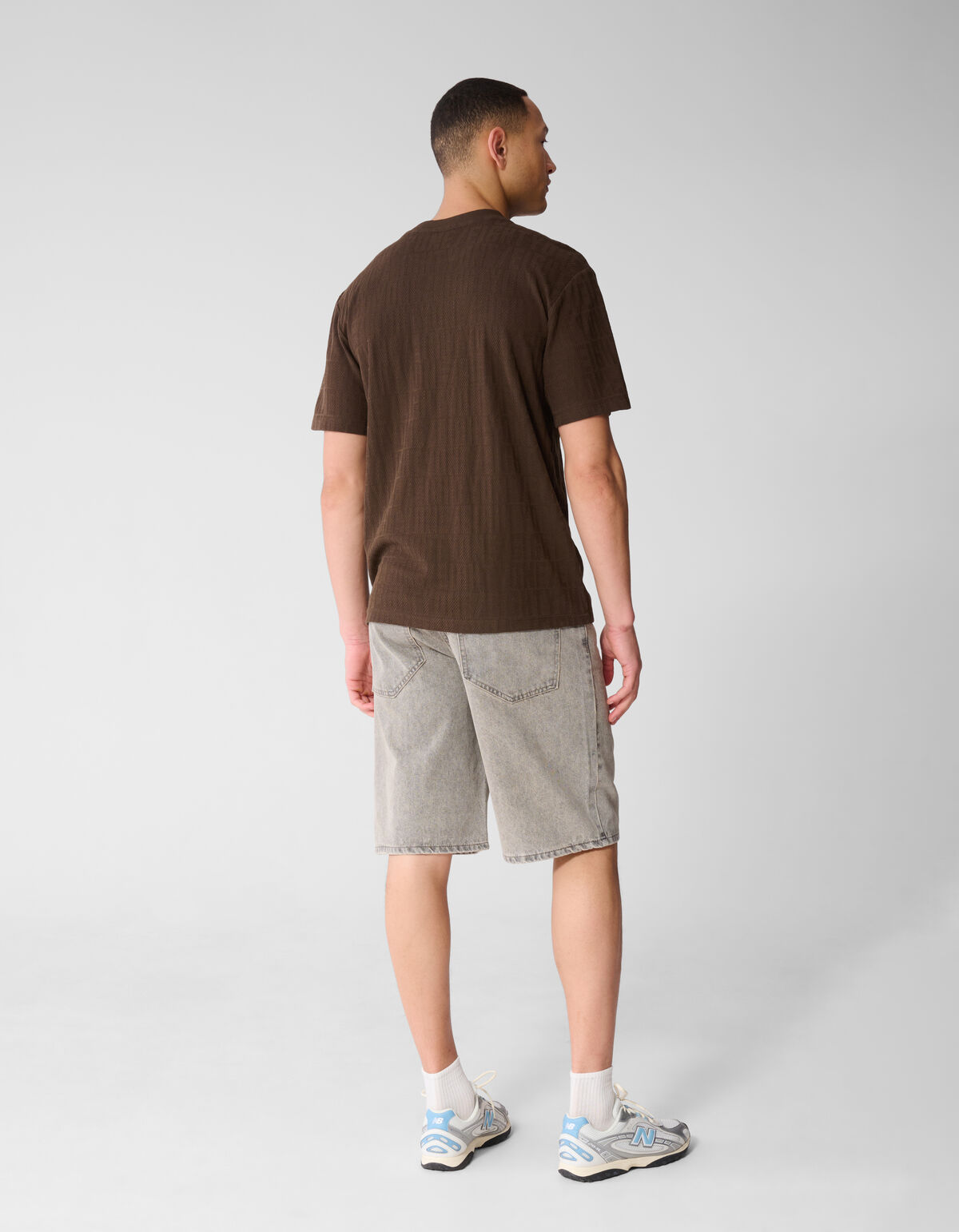 Eighty One Text T-shirt Donkerbruin SHOEBY MEN
