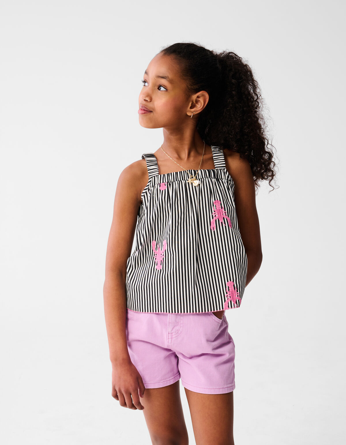 Striped Kreeften Top Zwart SHOEBY GIRLS