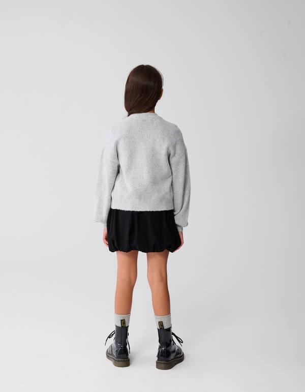 Embroidery Knit Vest Grijs SHOEBY GIRLS