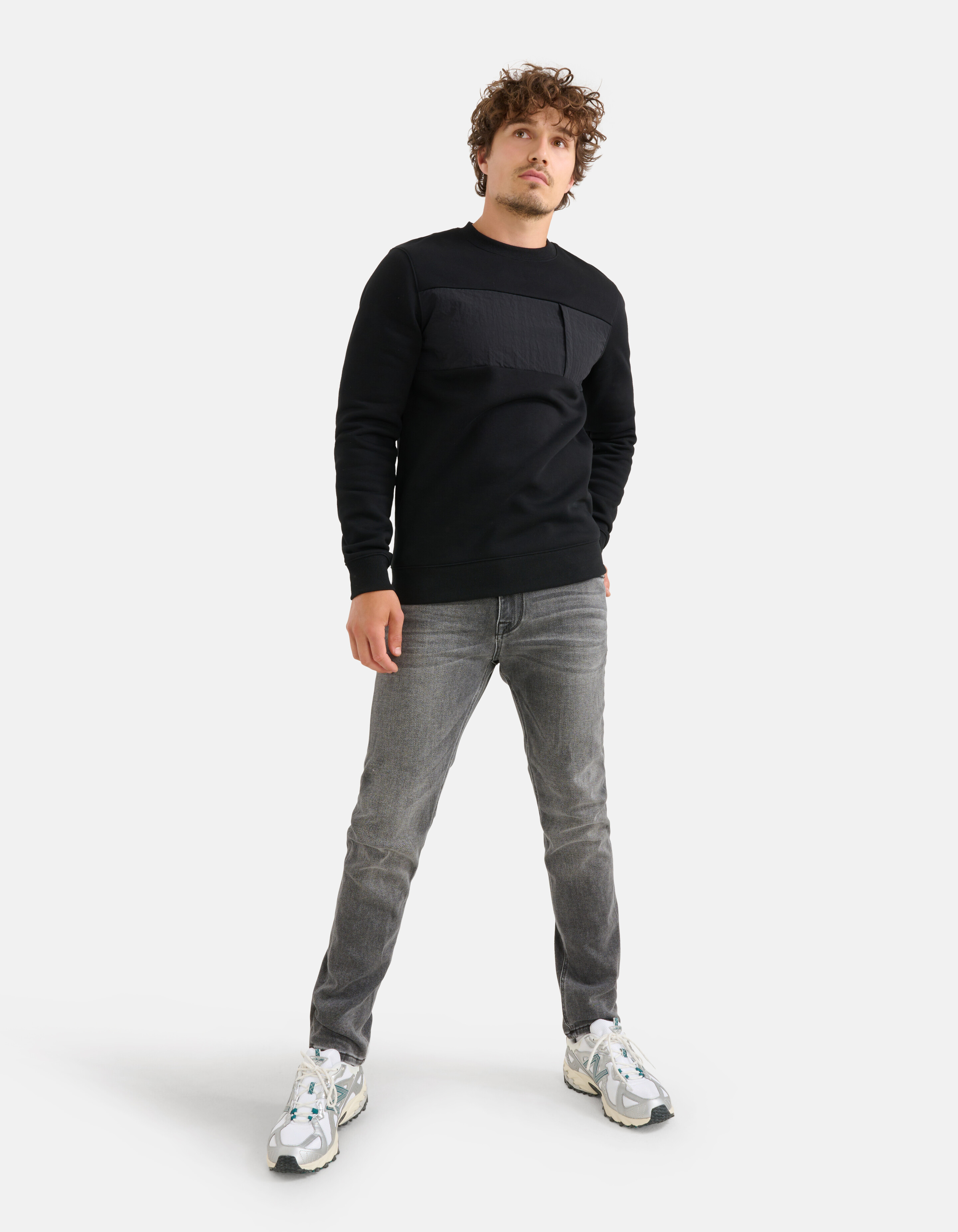 Slim Fit Jog Jeans Lichtgrijs L34 SHOEBY MEN