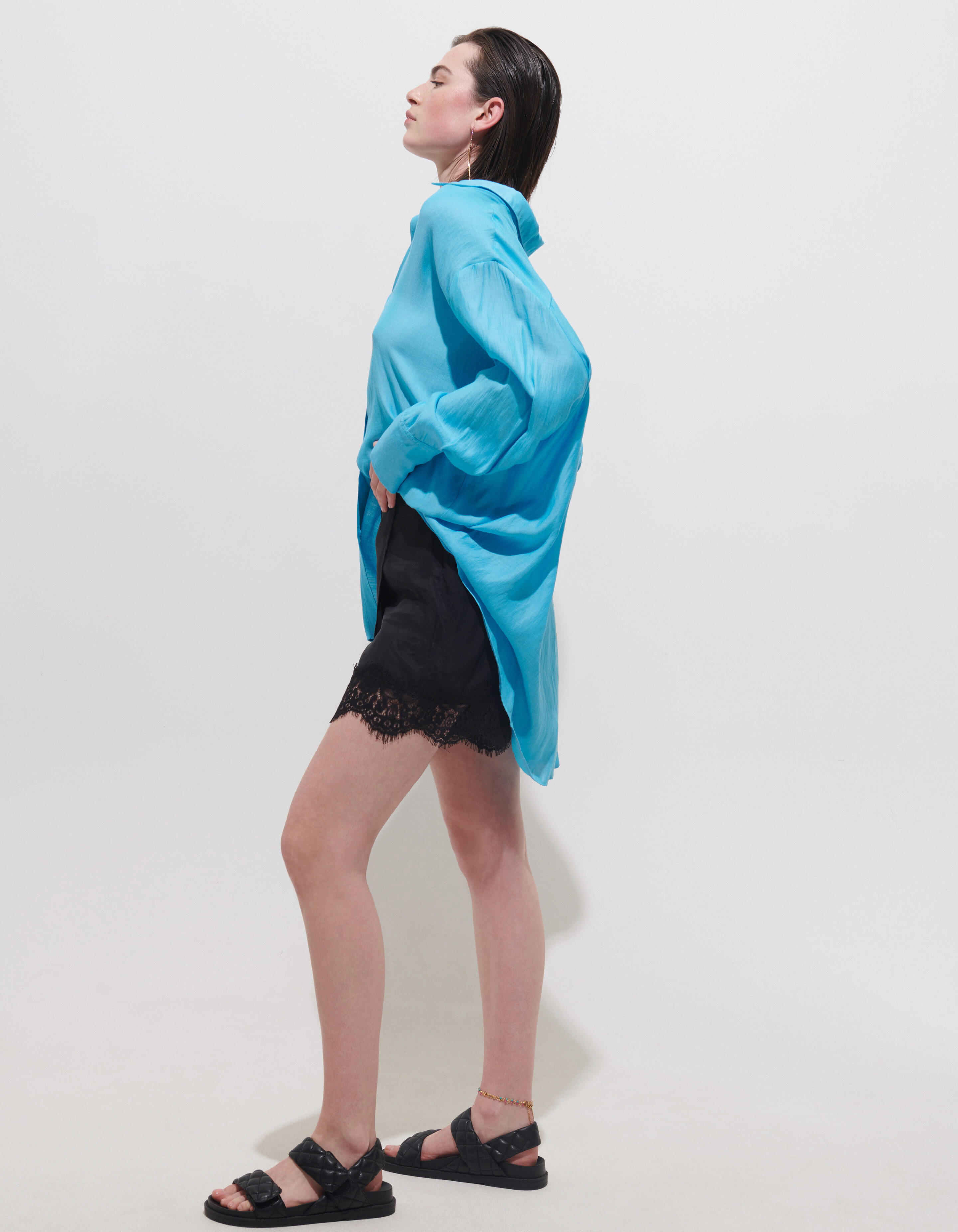 Washed Blouse Jurk Blauw SHOEBY WOMEN