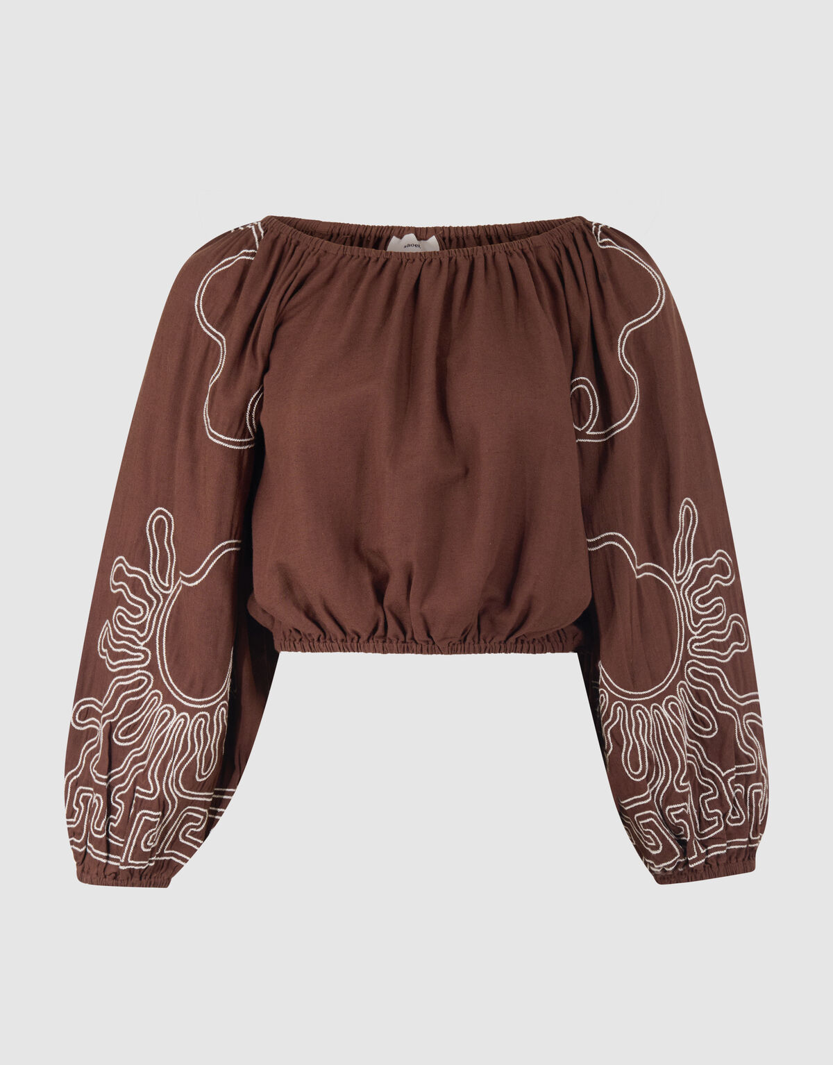 Embroidery Off Shoulder Top Bruin SHOEBY WOMEN