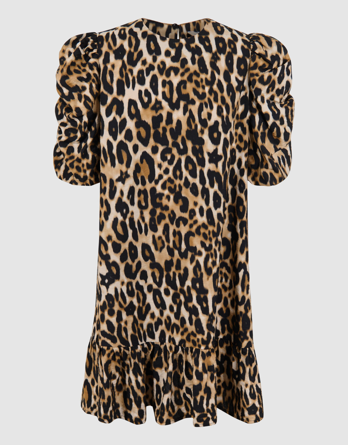 Printed Leopard Jurk Bruin SHOEBY GIRLS