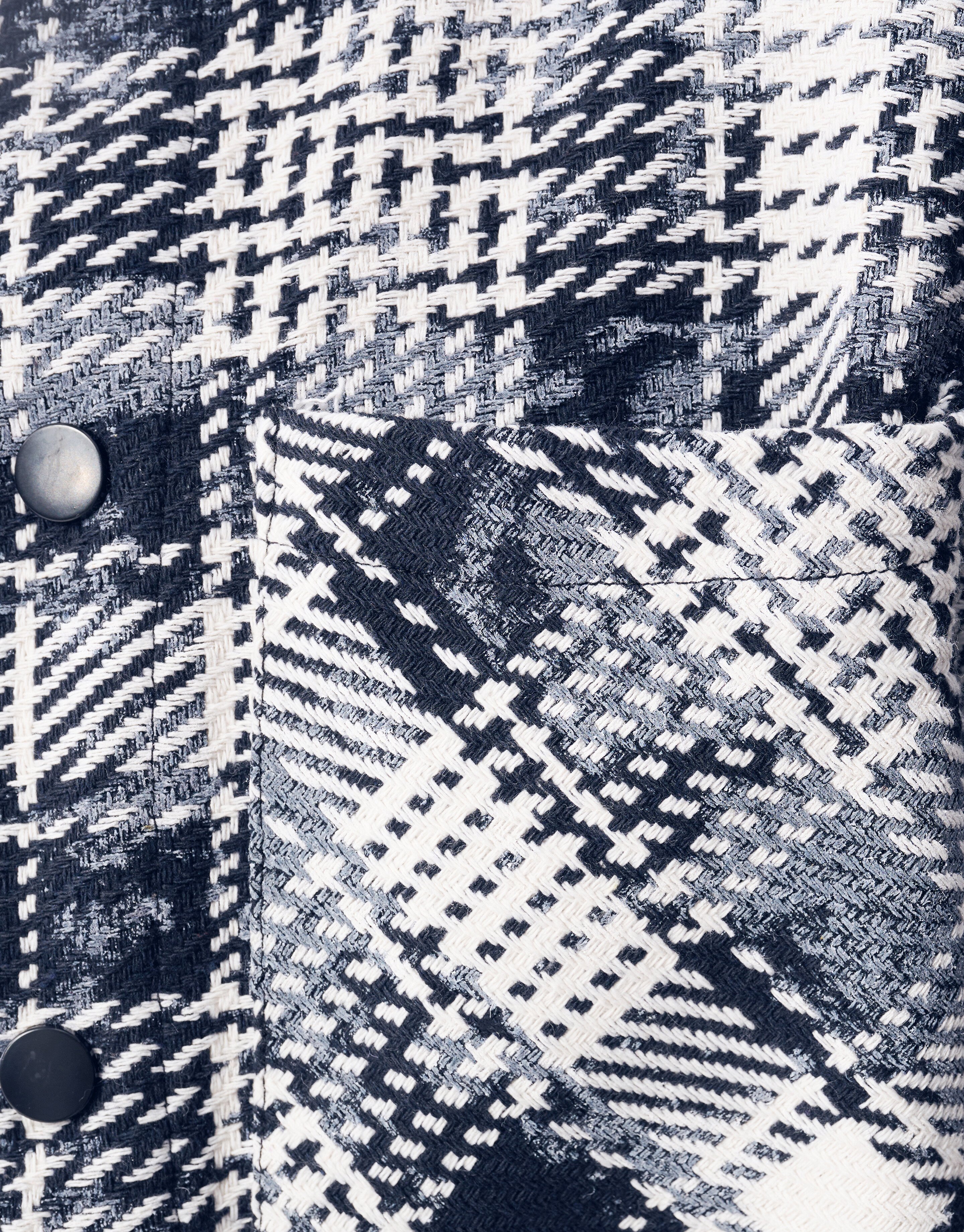 Printed Ruiten Overshirt Blauw SHOEBY MEN