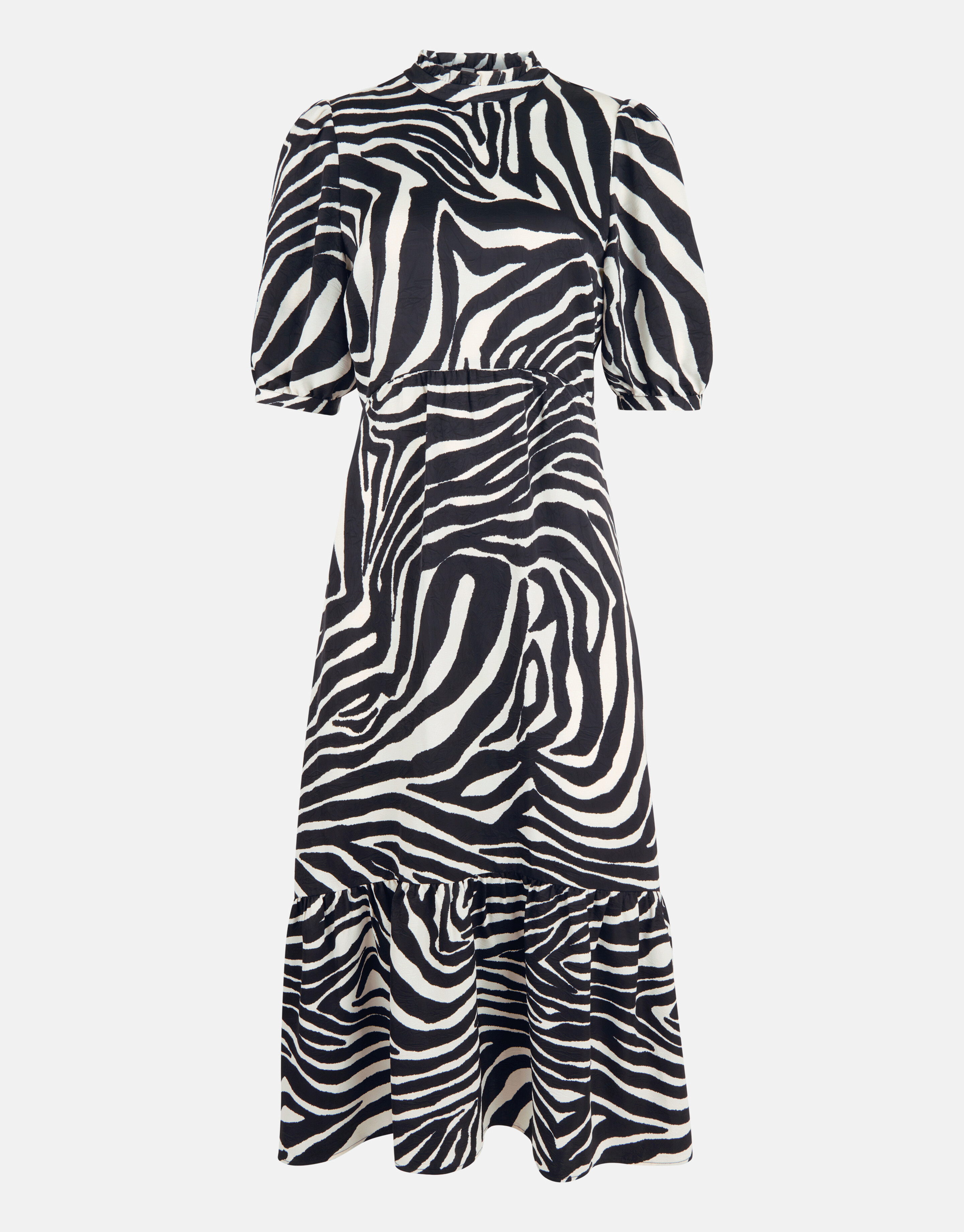 Zebra Print Maxi Jurk Zwart/Wit SHOEBY WOMEN