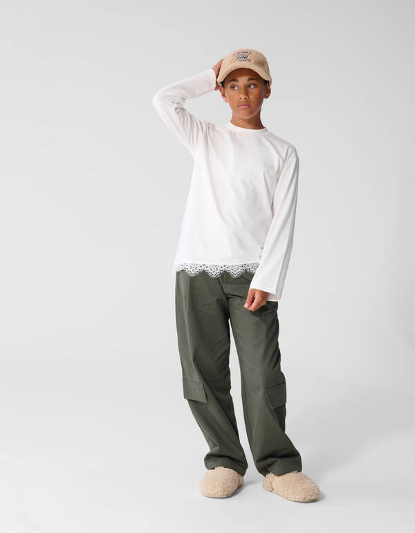 Cargo Barrel Fit Broek Donkergroen SHOEBY GIRLS