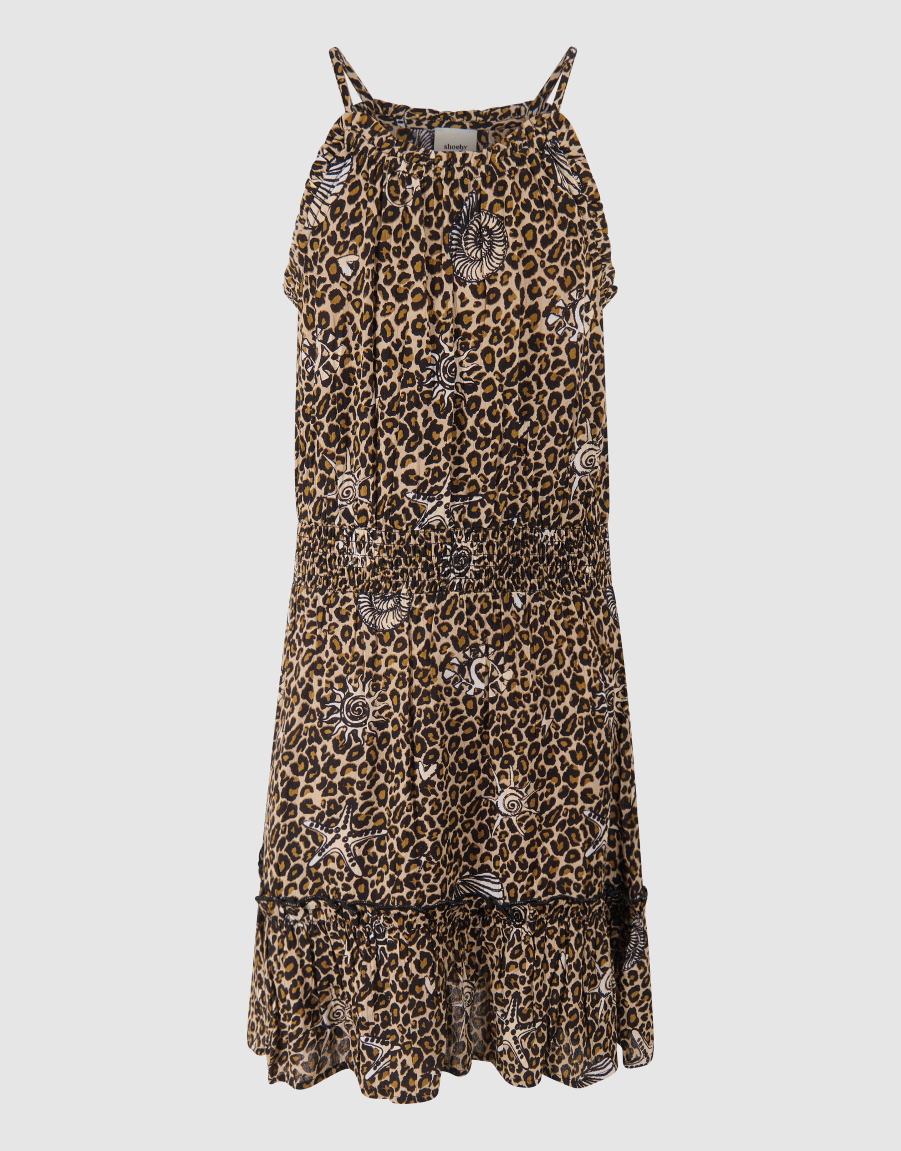 Printed Leopard Jurk Bruin SHOEBY GIRLS