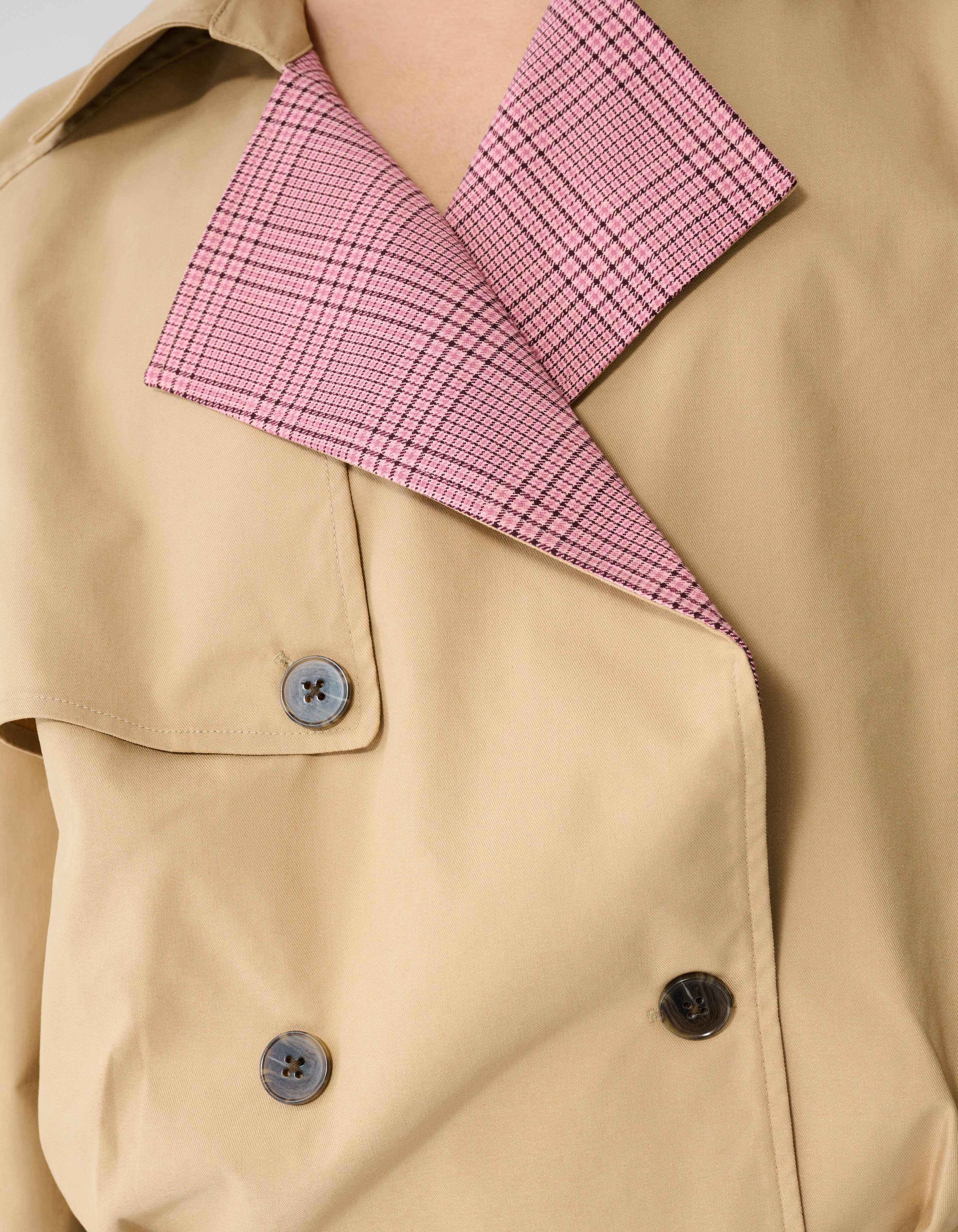 Oversized Cropped Trench Jack Camel SHOEBY WOMEN