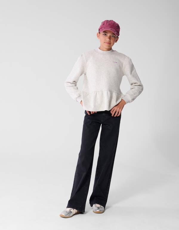 Peplum Sweater Lichtgrijs SHOEBY GIRLS