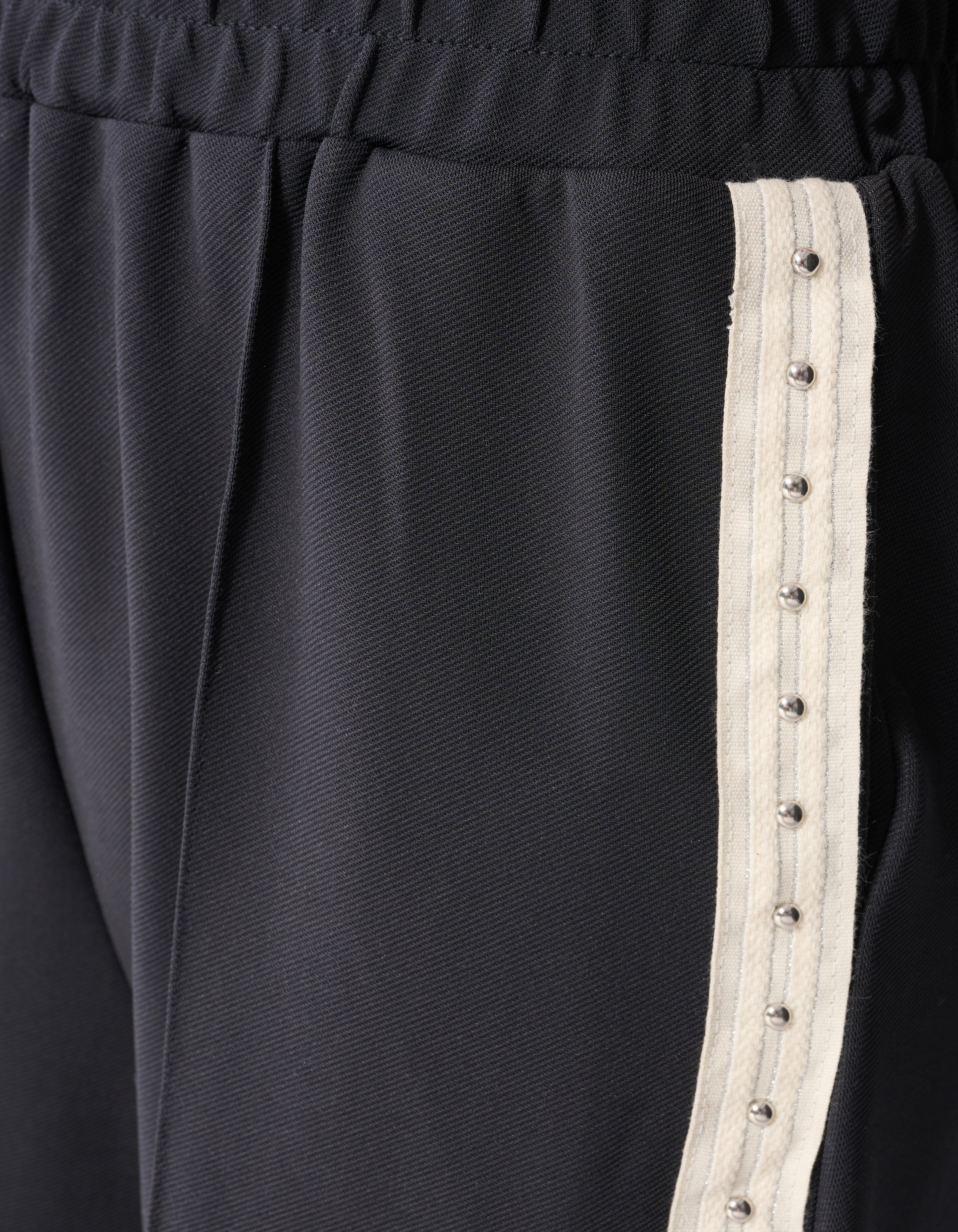 Studded Wide Leg Broek Donkergrijs SHOEBY GIRLS