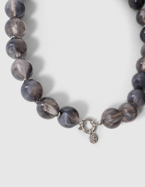Kralen Ketting Grijs SHOEBY ACCESSOIRES