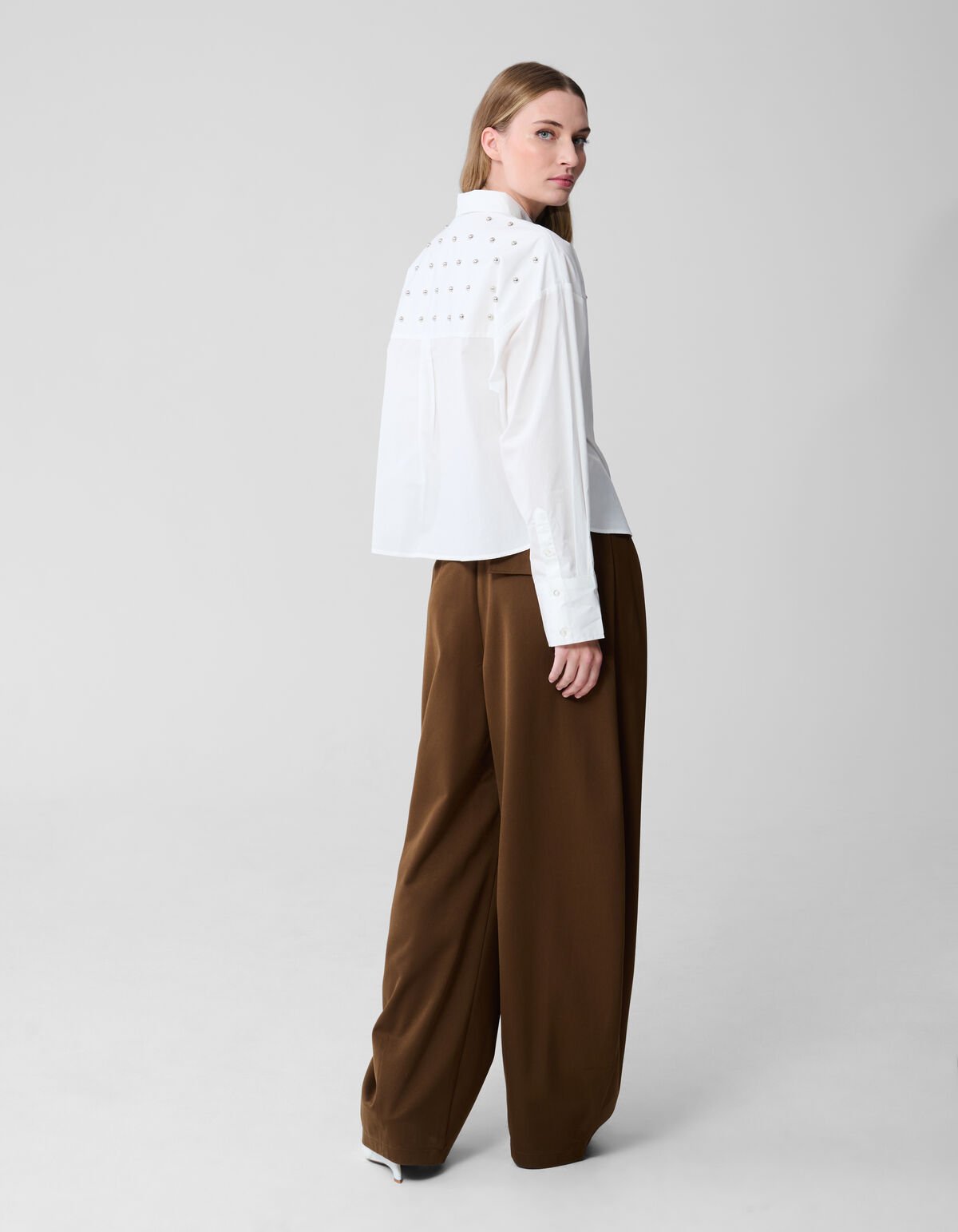 Studs Poplin Blouse Wit SHOEBY WOMEN